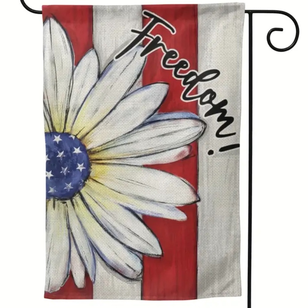 NIP FREEDOM Silky Polyester Double Sided Garden Flag 1pc, 12” x 18” 4th of July